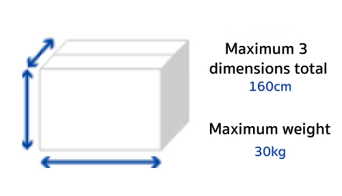 Parcel maximum size