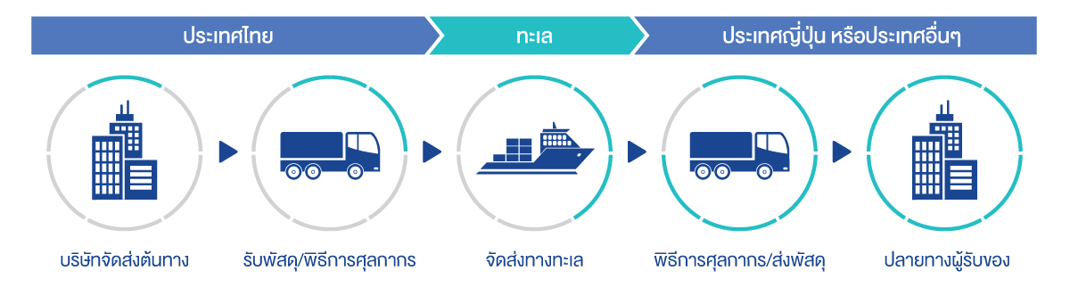 ขั้นตอนการขนส่งทางทะเล